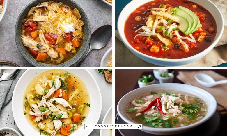 shredded chicken soup recipes